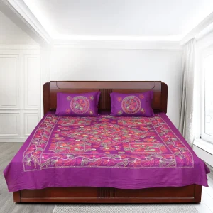 Bedsheet - Purple Square