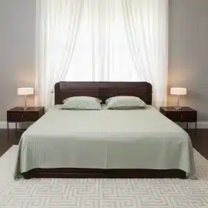 Light Olive Bedsheet King Size (2 Head Pillow Cover)