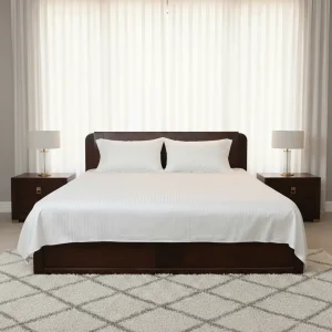 Off-White Bedsheet King Size (2 Head Pillow Cover)